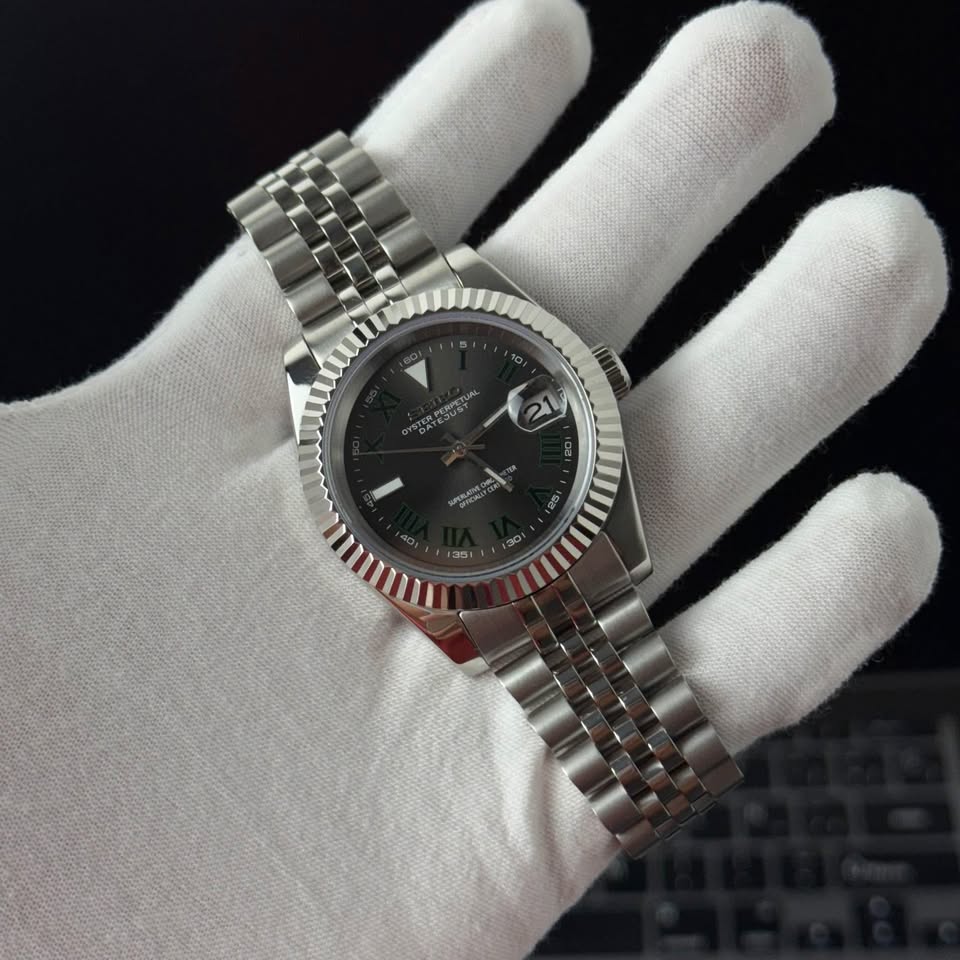 Seiko Mod Datejust Wimbledon Automatico