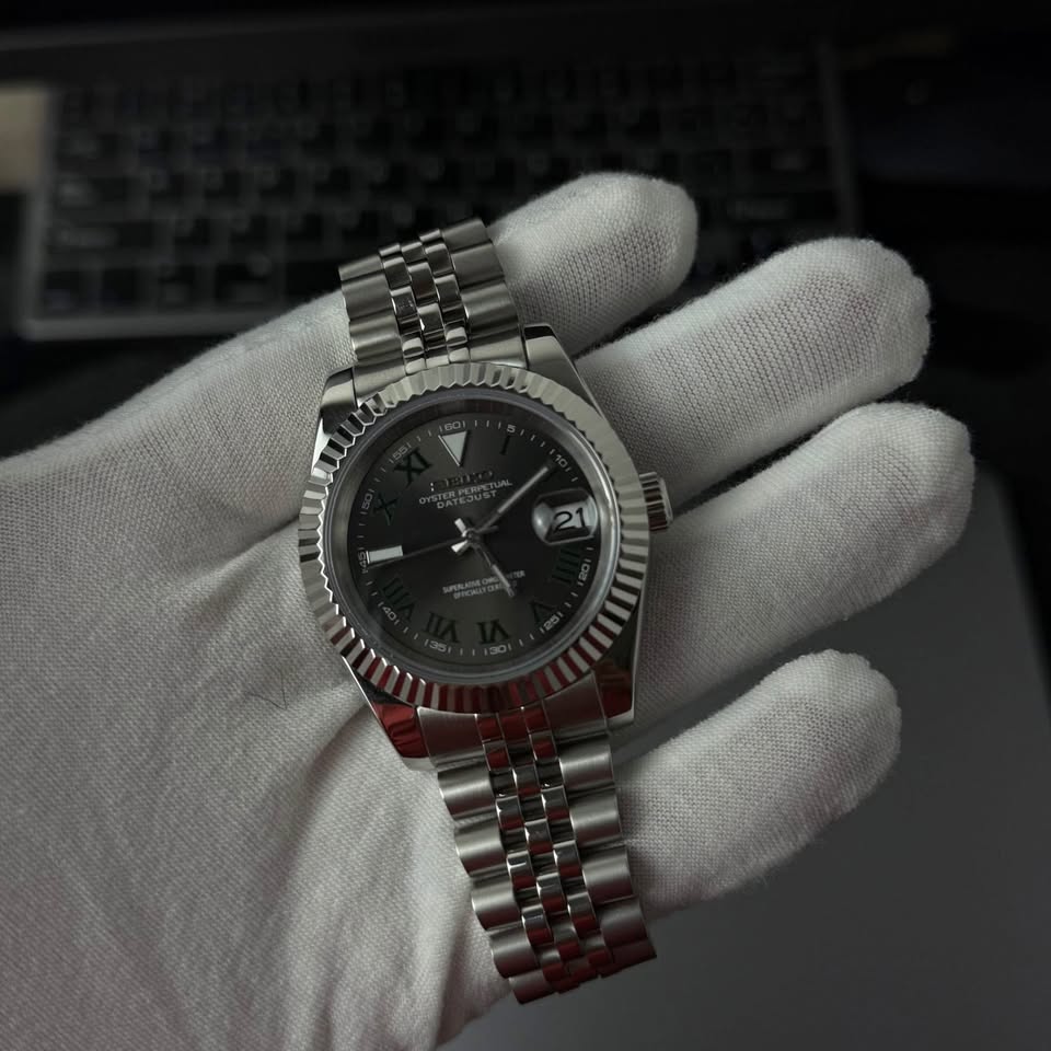 Seiko Mod Datejust Wimbledon Automatico